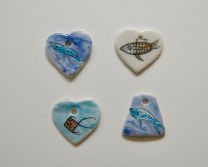 Handmade Ceramic Charms [Sea]