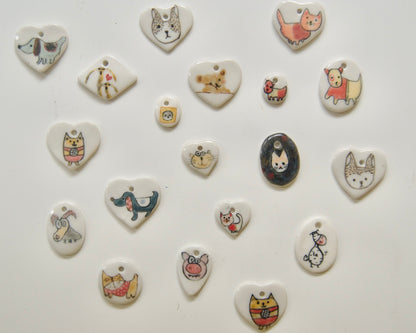 Handmade Ceramic Charms [Animals]