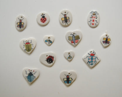 Handmade Ceramic Charms [Insects]