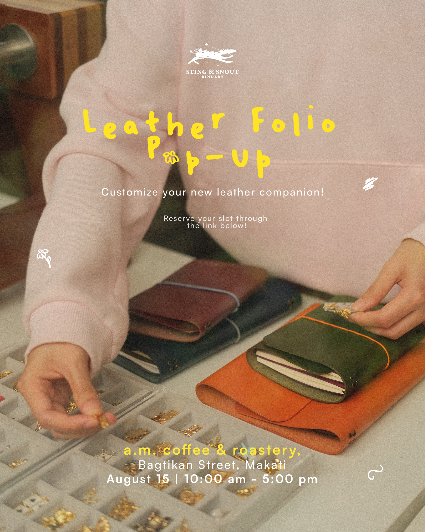 Leather Folio Customization Pop-Up Reservation