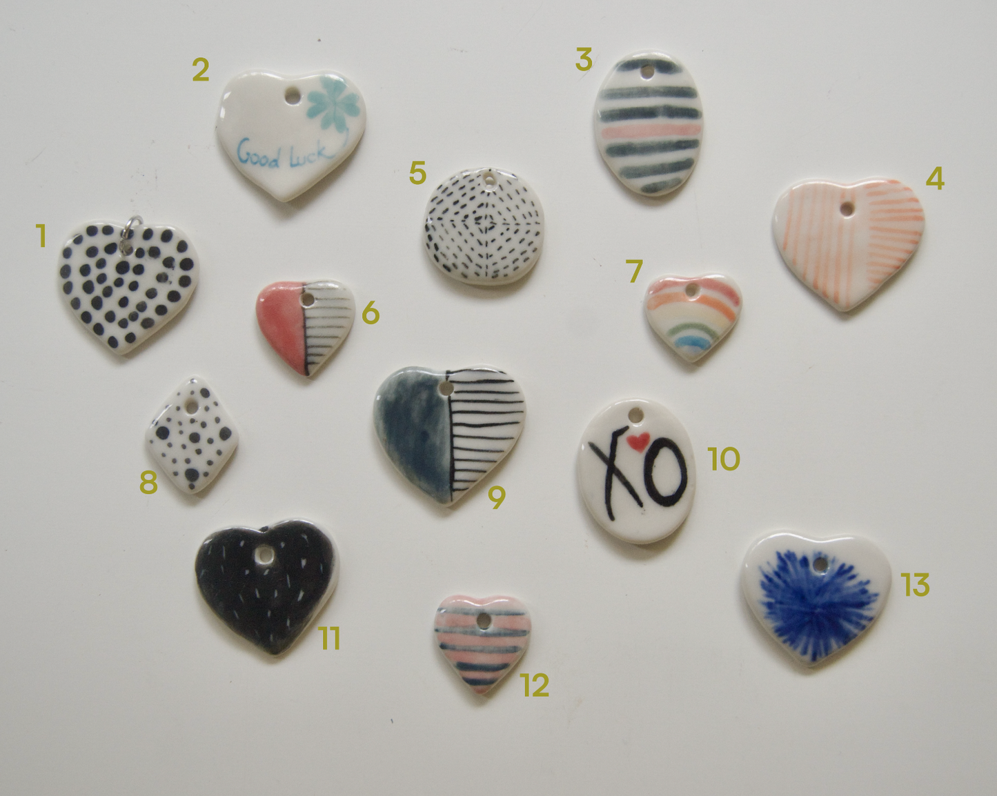 Handmade Ceramic Charms [Patterns]
