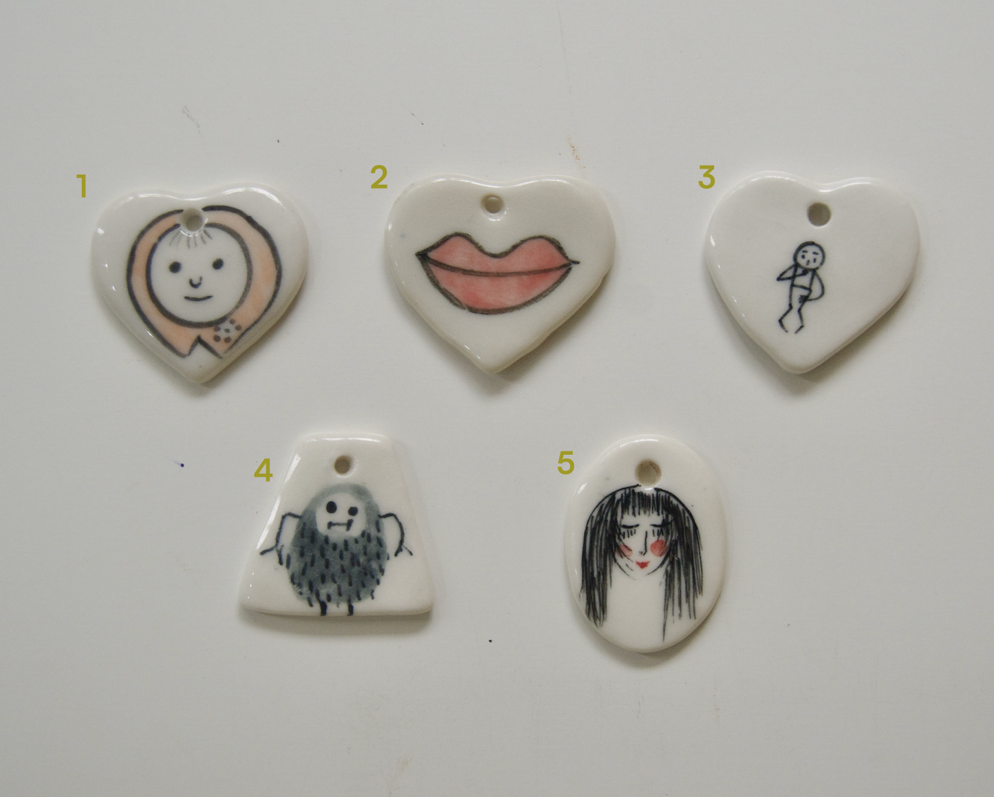 Handmade Ceramic Charms [Humans]