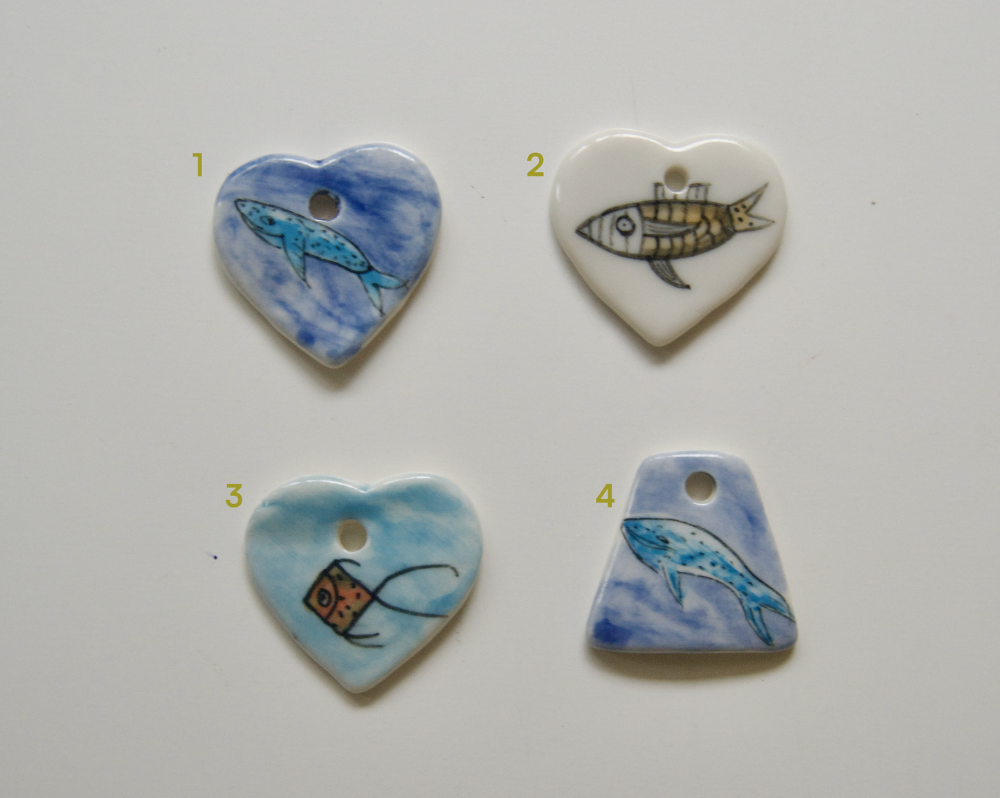 Handmade Ceramic Charms [Sea]