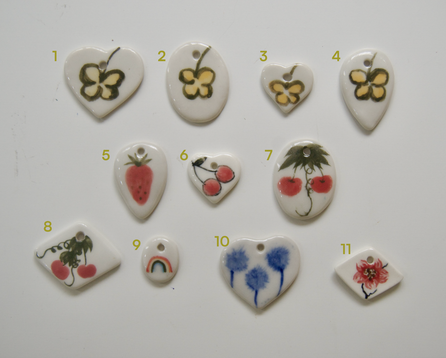 Handmade Ceramic Charms [Nature]