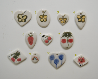 Handmade Ceramic Charms [Nature]