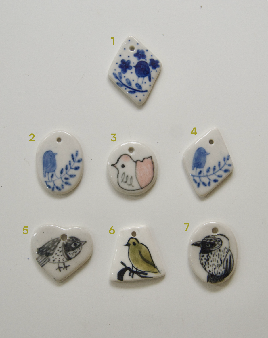Handmade Ceramic Charms [Ornith]