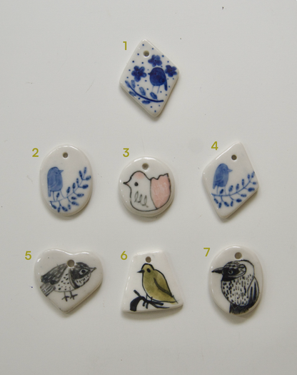 Handmade Ceramic Charms [Ornith]
